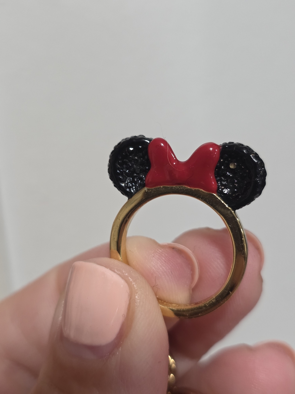 Disney Minnie Mouse Brown and Pink Heart Coin Purse Keychain - Picture 5 of 6